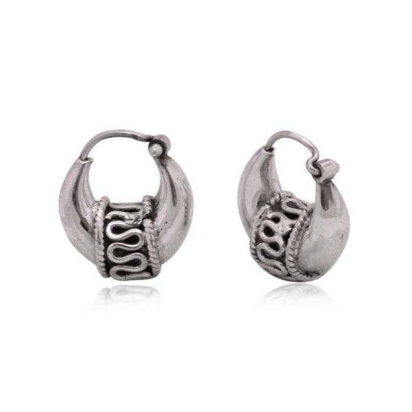Designer Hoop Earrings in 925 Sterling Silver - Image 2