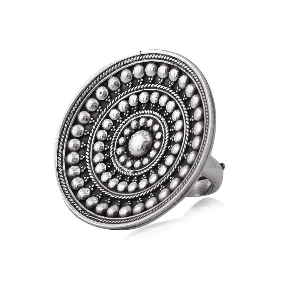 Dotted Mandala Ring in 925 Sterling Silver - Image 4
