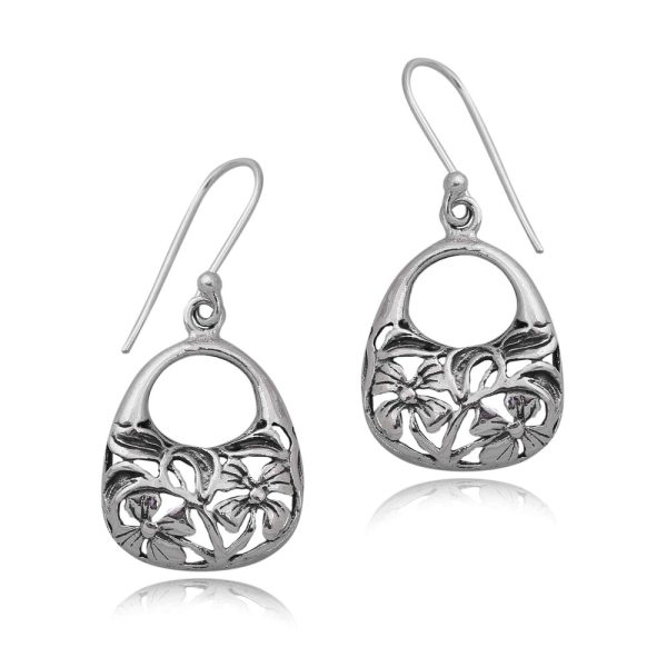 flower basket earring