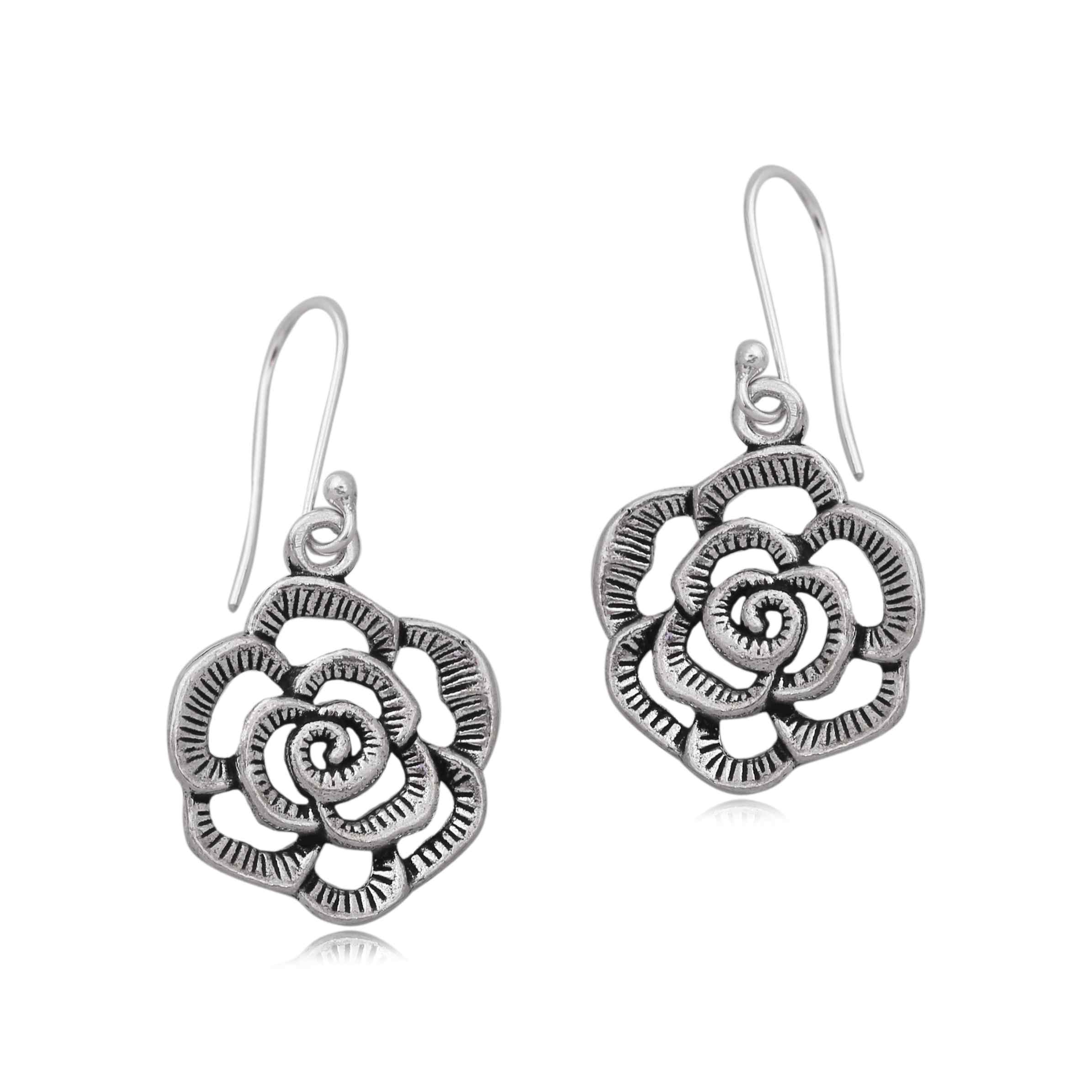 Flower Silver Earrings