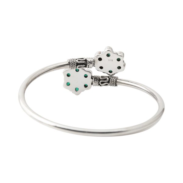 Flower Flexible Bangle in Sterling Silver - Image 2