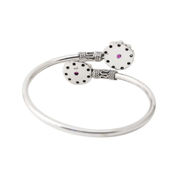 round ruby zirconia bangle