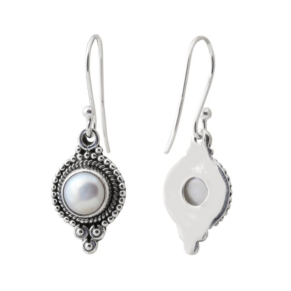 Daisy Freshwater Pearl Earring in 92.5 Sterling Silver - Image 2