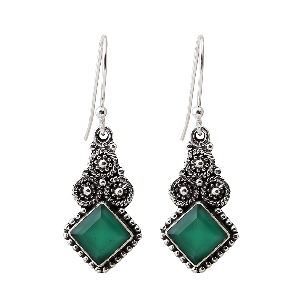 Green Forest Earring in 92.5 Sterling Silver