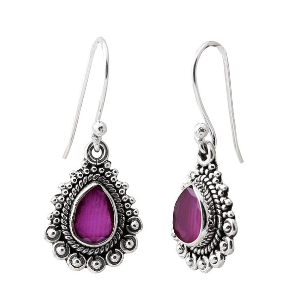 drop ruby earrings