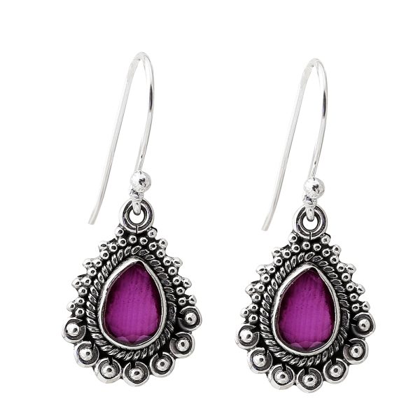 Drop ruby earrings