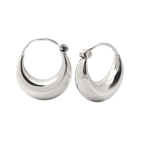 half moon hoop earring