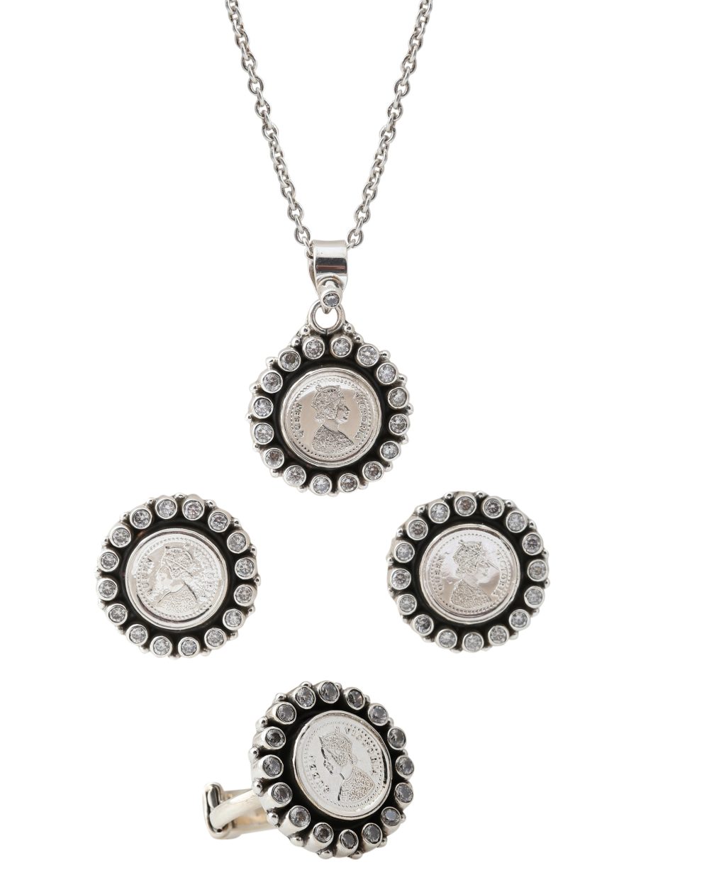 Queen Victorian Zirconia Jewelry Sets