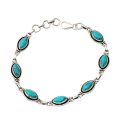 Turquoise Bohemian Bracelet in Sterling Silver