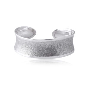 Half Round Smoothie Cuff Bangle in 925 Sterling Silver